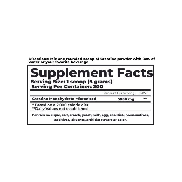 CREATINA MONOHIDRATADA FOX NUTRITION - Imagen 2