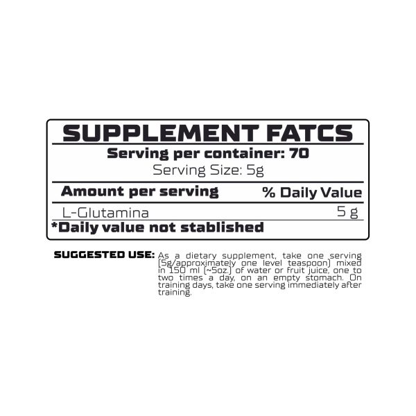 GLUTAMINA FOX NUTRITION | 350g - Imagen 2